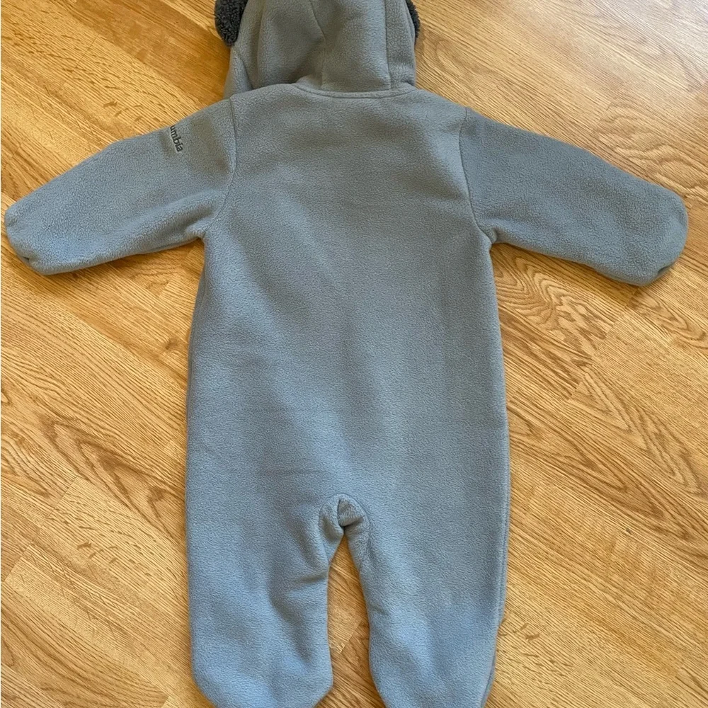 Columbia Fleece Baby Bunting Cozy Gray Kids One Piece